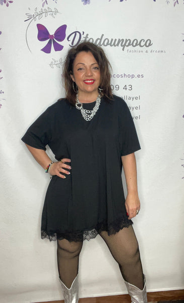 Camiseta encaje oversize