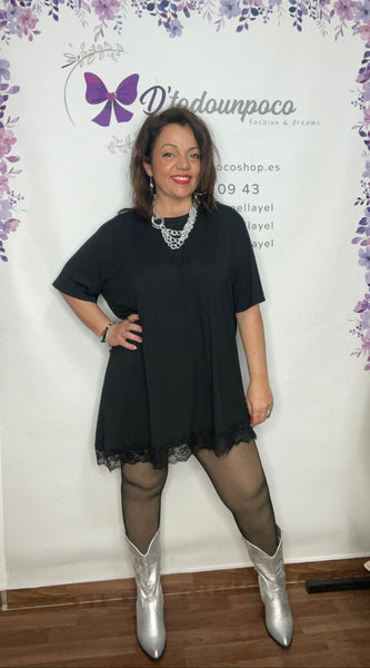 Camiseta encaje oversize