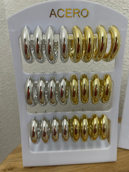 Pendientes 4€ acero