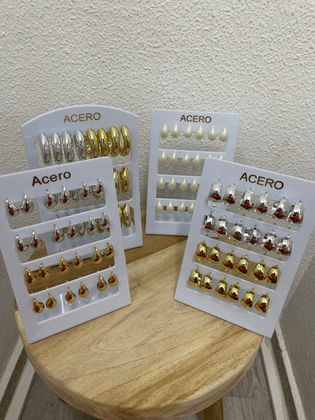 Pendientes 4€ acero